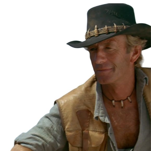 Crocodile Dundeestyle Leather Hat 